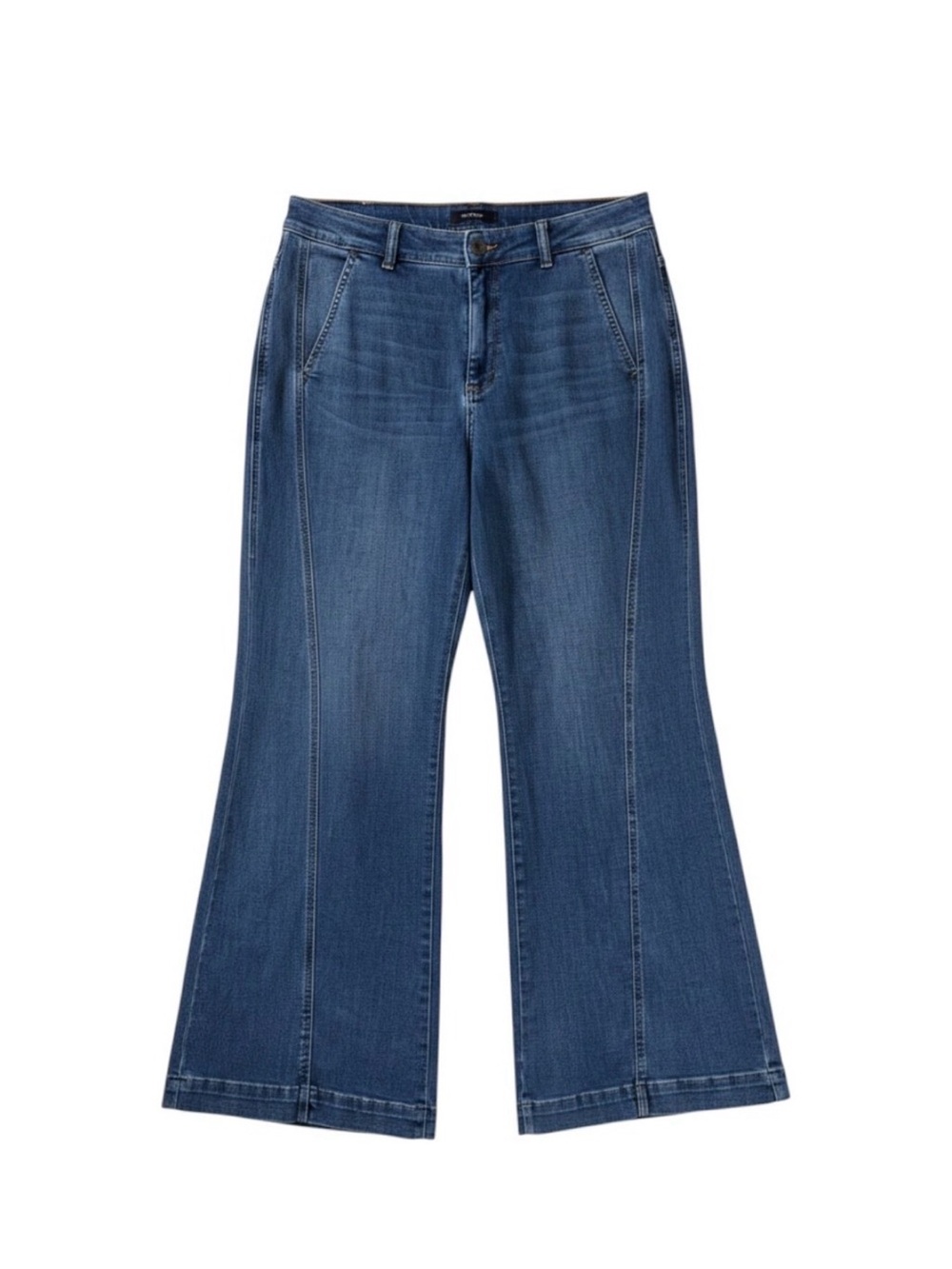 Judy Blue Wide Leg Jeans Women's 18W Med Wash High Rise Seam Front JB82656MD-PL